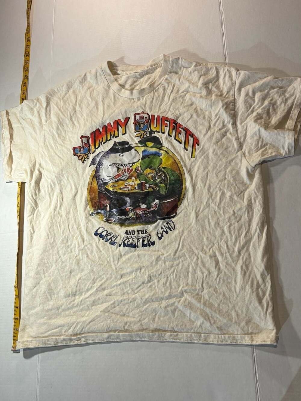 Vintage Jimmy Buffett and the Coral Reefer Band T-Shirt Men’s XL No Tag White